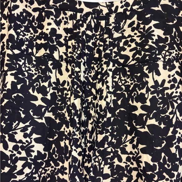 NYDJ Blue/White Boxy Floral 3/4 Sleeve Tunic with Orange Design Bottom, Size: 1X - Picture 7 of 10